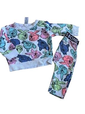 Bonds Kids Matching Set - White with Pink, Blue, Green, Purple